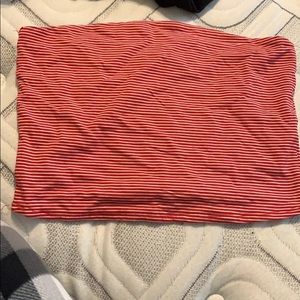 striped tube top